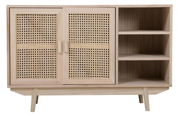 ŠIROKÁ KOMODA, paulovnie, ratan, přírodní barvy, 100/65/36 cm Livetastic - Online Only komody, Online Only