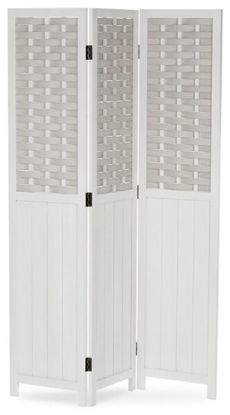 Elegantní bílý paraván LIVARO z masivu pro moderní interiéry