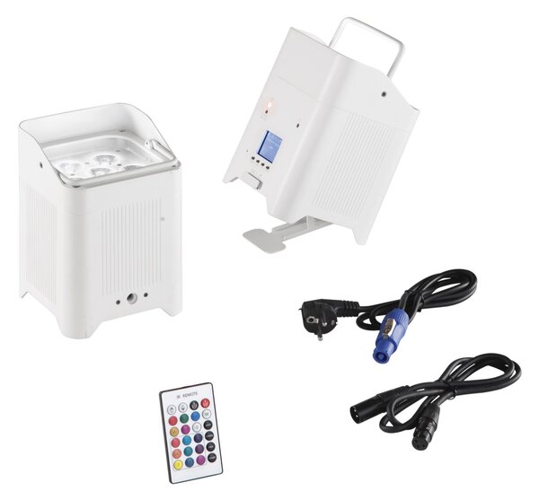 FAN LED-SHOW-Q6 Venkovní reflektor LED SHOW dobíjecí 6x18 W RGBW+UV Wi‑Fi Smart Tuya DMX 512 dálkové ovládání - FANEUROPE
