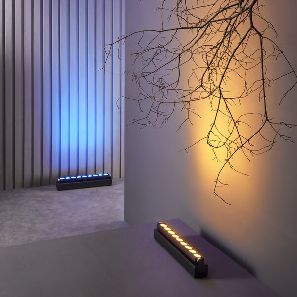 FAN LED-SHOW-WW9 Venkovní reflektor WALLWASHER LED SHOW dobíjecí 9x18 W RGBW+UV Wi‑Fi Smart Tuya DMX 512 dálkové ovládání - FANEUROPE