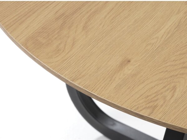Kulatý jídelní stůl s deskou v dubovém dekoru v přírodní barvě ø 120 cm Cesura – Unique Furniture