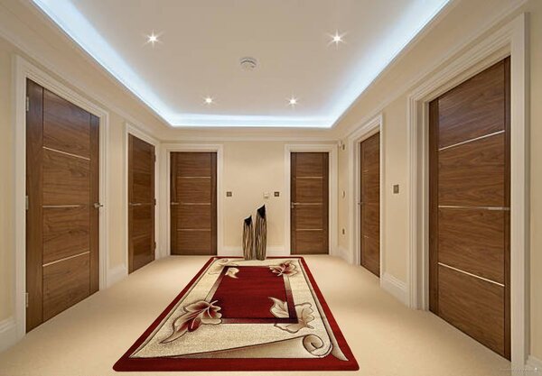 Berfin Dywany, Kusový koberec Adora 7014 T (Terra), 60x90, červená, obývací pokoj