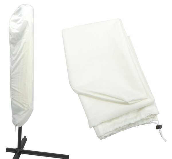 Závěsný slunečník s LED solárním osvětlením BestBerg BBHU-11 / 300 cm / béžová