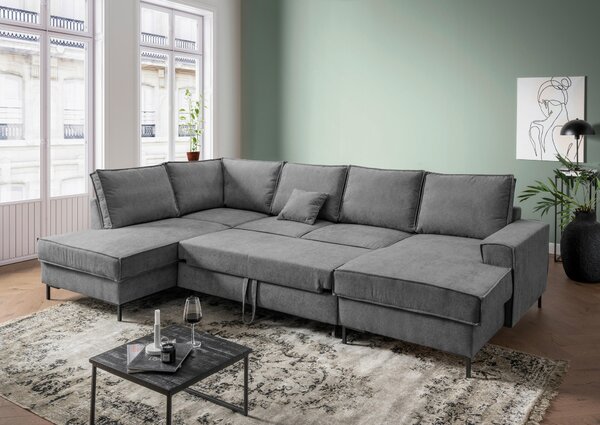SEDACÍ SOUPRAVA, textil, antracitová MID.YOU - Sedací soupravy, Online Only