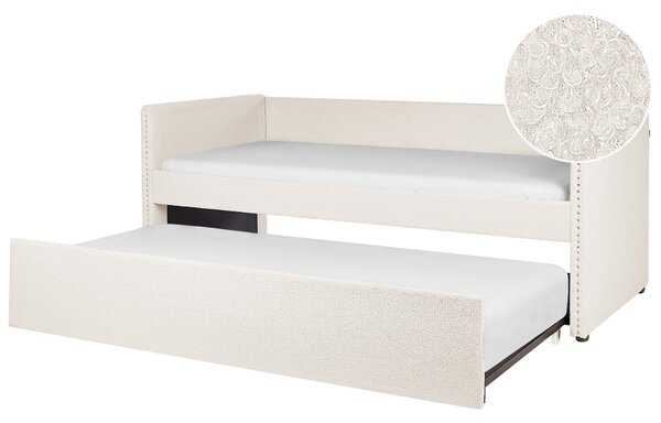 Rozkládací postel Buklé TROYES 90 x 200 cm Světle béžová