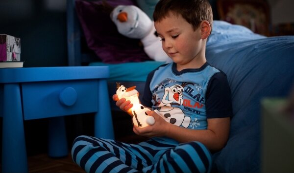 Philips 71768/08/16 -LED Dětská lampa DISNEY FROZEN OLAF LED/0,3W/2xAAA sněhulák