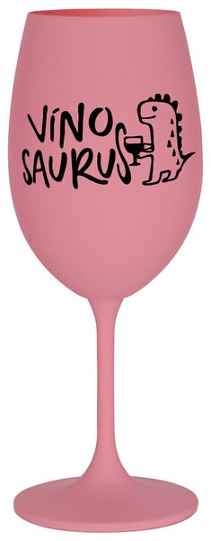 VÍNOSAURUS - růžová sklenička na víno 350 ml