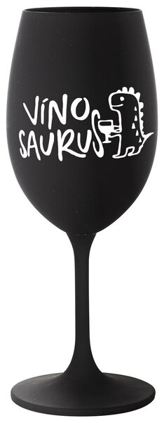 VÍNOSAURUS - černá sklenička na víno 350 ml