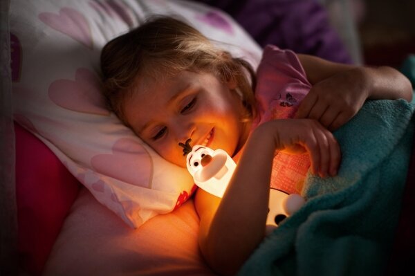 Philips 71768/08/16 -LED Dětská lampa DISNEY FROZEN OLAF LED/0,3W/2xAAA sněhulák