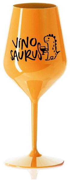 VÍNOSAURUS - oranžová nerozbitná sklenička na víno 470 ml