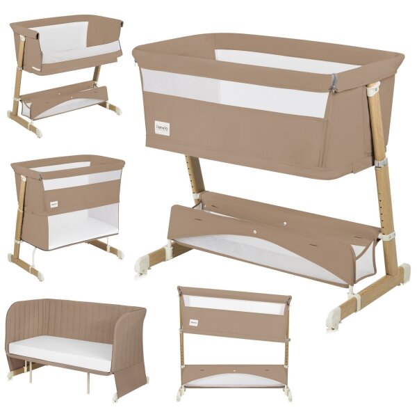 Lionelo - Dětská postýlka 5v1 THOMI PLUS Beige Carmel