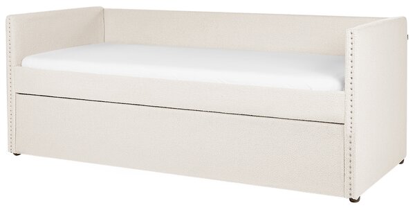 Rozkládací postel Buklé TROYES 90 x 200 cm Světle béžová