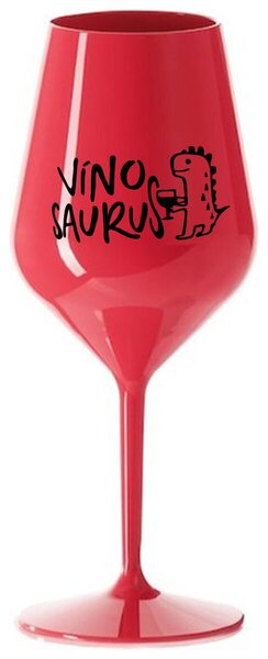 VÍNOSAURUS - červená nerozbitná sklenička na víno 470 ml
