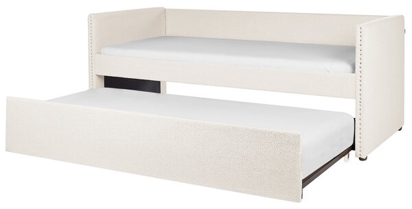 Rozkládací postel Buklé TROYES 90 x 200 cm Světle béžová