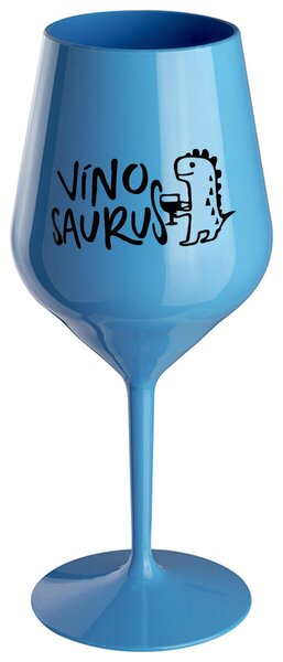 VÍNOSAURUS - modrá nerozbitná sklenička na víno 470 ml