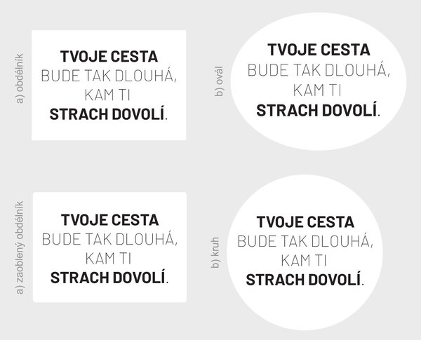 Tvoje cesta motivační samolepka na zeď šíře 45 cm