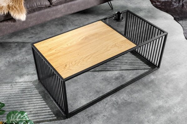 Konferenční stolek - Architecture, 100 cm dub/sklo