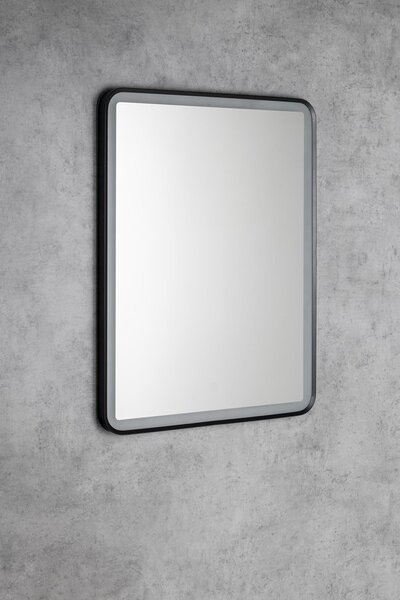 Aqualine Aqualine, SWIDA zrcadlo s LED osvětlením 60x80cm, dotykový senzor, stmívatelné, černá mat, SW060