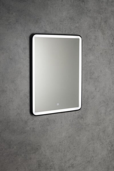 Aqualine Aqualine, SWIDA zrcadlo s LED osvětlením 60x80cm, dotykový senzor, stmívatelné, černá mat, SW060
