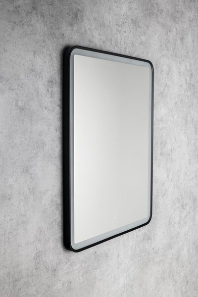 Aqualine Aqualine, SWIDA zrcadlo s LED osvětlením 60x80cm, dotykový senzor, stmívatelné, černá mat, SW060