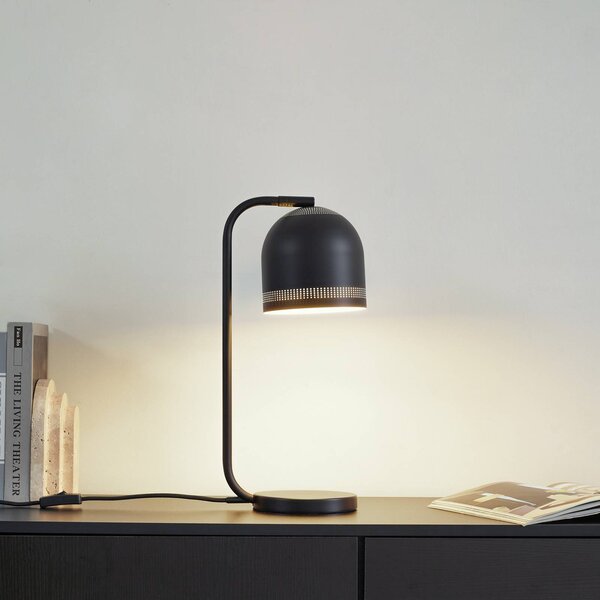 NOLA stolní lampa Oura, černá, výška 45 cm, železo, E14, Černá, Ložnice, kov, Skandinávský