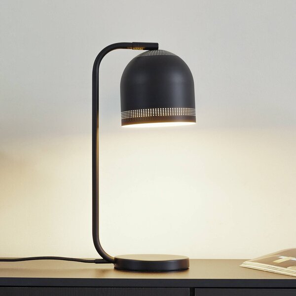 NOLA stolní lampa Oura, černá, výška 45 cm, železo, E14, Černá, Ložnice, kov, Skandinávský