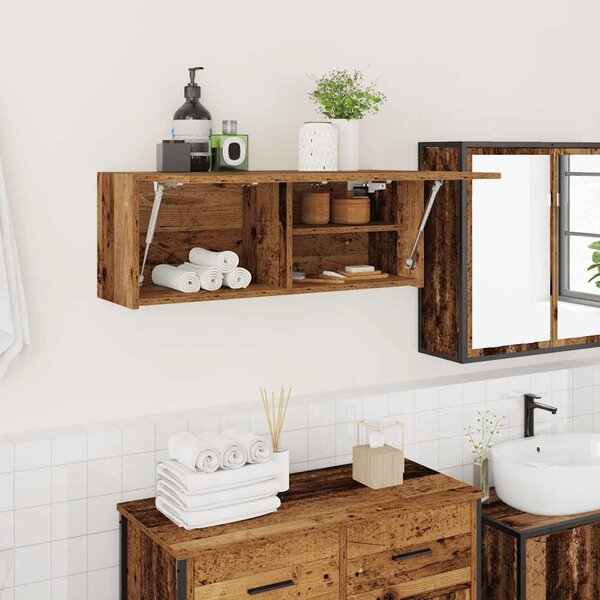 Koupelnová nástěnná skříňka old wood 80 x 25 x 30 cm kompozit