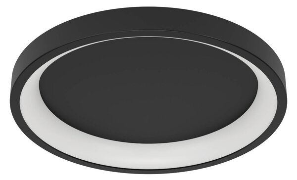 EGLO connect Smart-LED stropní svítidlo Loretello-Z, kulaté, černé, stmívatelný, Černá, Obývací pokoj / jídelna, kov, Moderní