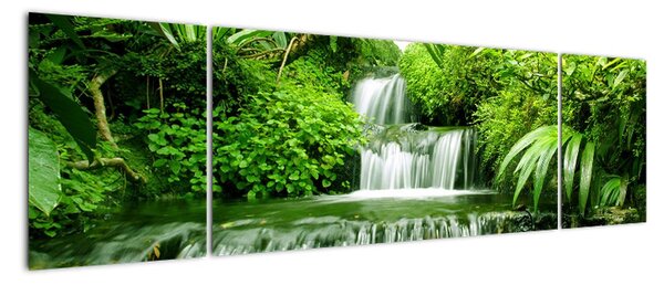 Vodopád v přírodě, obraz (170x50cm)