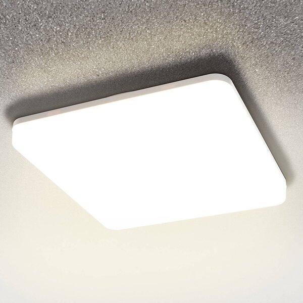 Heitronic LED stropní svítidlo Pronto, hranaté, 33 x cm, Bílá / opál, Plast, Moderní