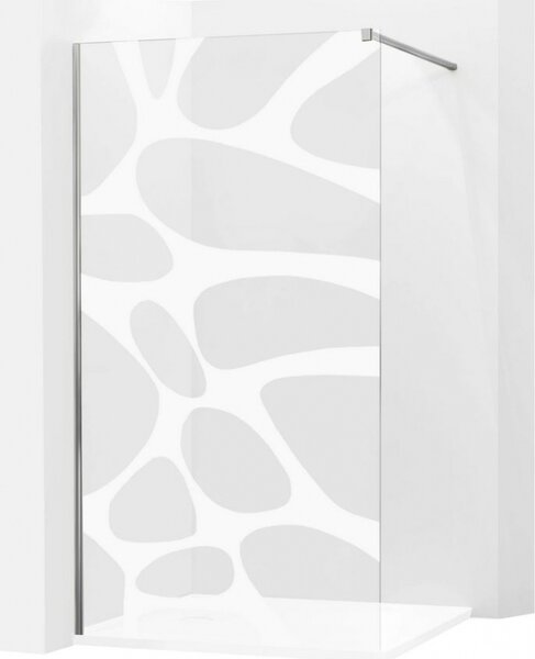 MEXEN KIOTO sprchová stěna walk-in 80x200 cm 8mm bílý vzor - 2, 800-080-000-00-97 - MEXEN