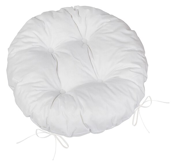 BELLATEX Sedák Adéla prošívaný kulatý Bílá průměr 40 cm