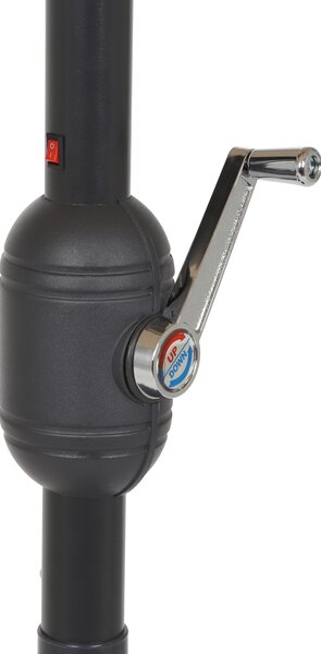 Zahradní slunečník Malta 270 cm Grey / Light Grey s LED osvětlením
