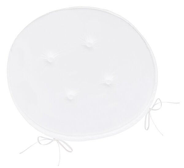 BELLATEX Sedák Adéla kulatý hladký Bílá průměr 40 cm