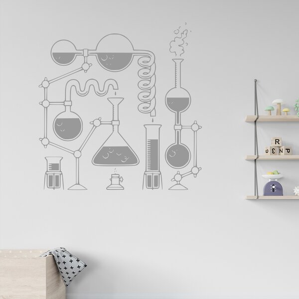 Živá Zeď Samolepka Chemie Barva: červená, Velikost: 60 x 61 cm