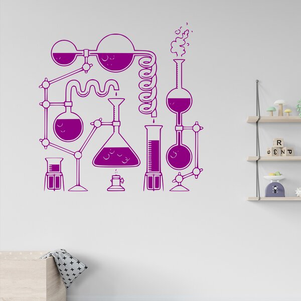 Živá Zeď Samolepka Chemie Barva: červená, Velikost: 60 x 61 cm