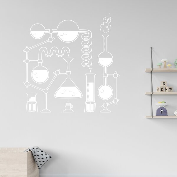 Živá Zeď Samolepka Chemie Barva: červená, Velikost: 60 x 61 cm