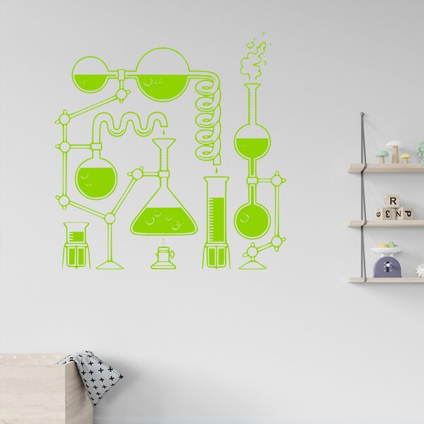 Živá Zeď Samolepka Chemie Barva: červená, Velikost: 60 x 61 cm