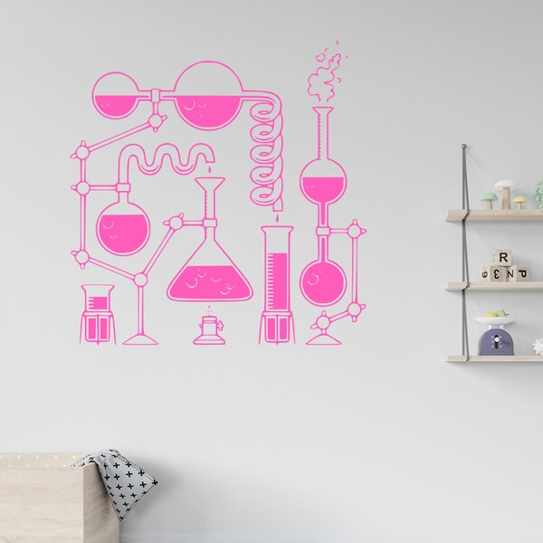Živá Zeď Samolepka Chemie Barva: červená, Velikost: 60 x 61 cm