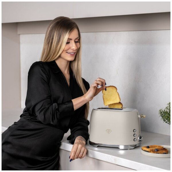 Topinkovač nerez 850W Cream Gold Collection