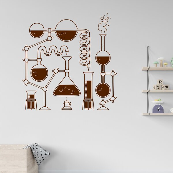 Živá Zeď Samolepka Chemie Barva: červená, Velikost: 60 x 61 cm