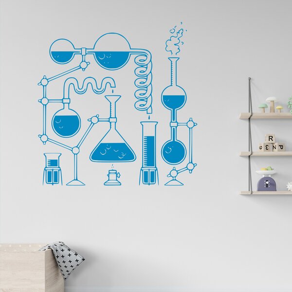 Živá Zeď Samolepka Chemie Barva: červená, Velikost: 60 x 61 cm