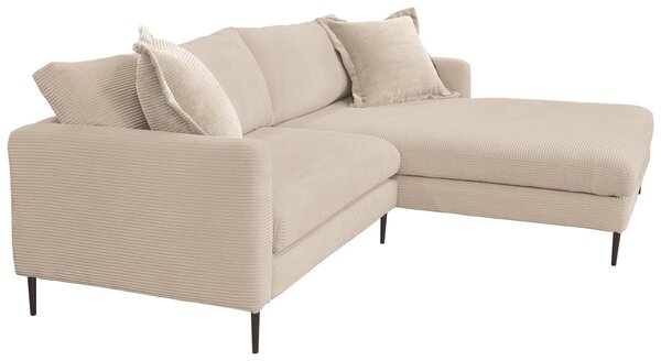 ROHOVÁ SEDAČKA, textil, krémová P & B - Sedací soupravy, Online Only
