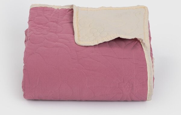 Dilios Florena přehoz na postel Barva: rose ash/ecru - růžová/krémová, Rozměr: 200 x 220 cm
