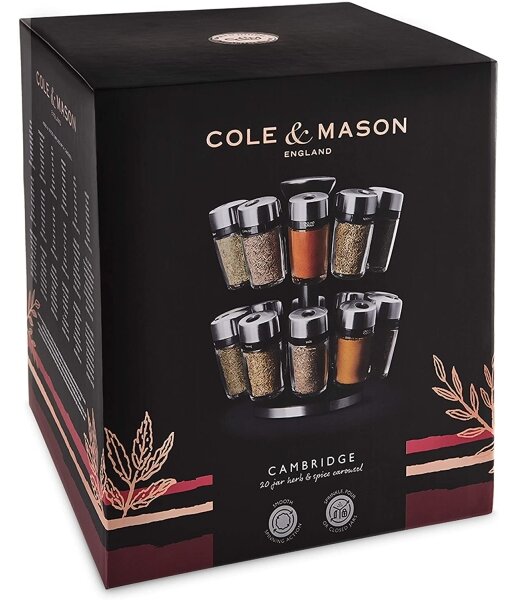 Cole&Mason - Otočný stojan s kořenkami MASTER 21 ks