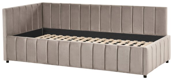 Denní postel Umělý samet LISIEUX 90 x 200 cm Taupe