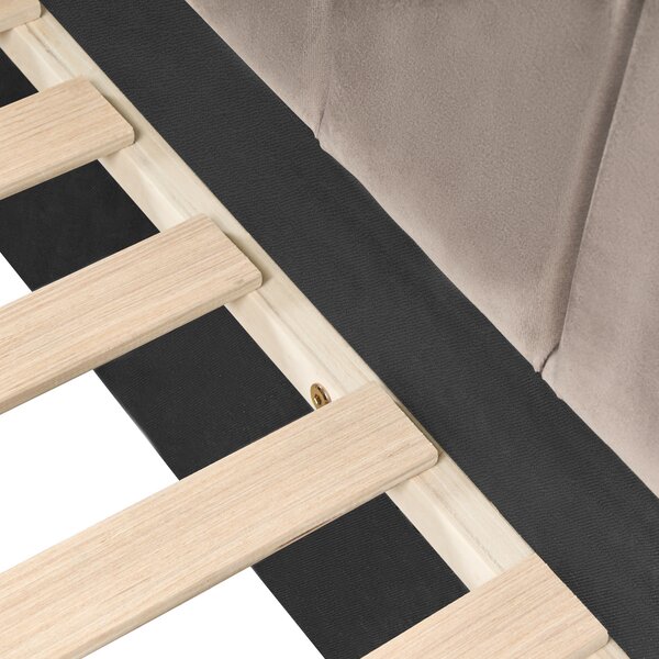 Denní postel Umělý samet LISIEUX 90 x 200 cm Taupe