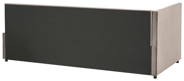 Denní postel Umělý samet LISIEUX 90 x 200 cm Taupe