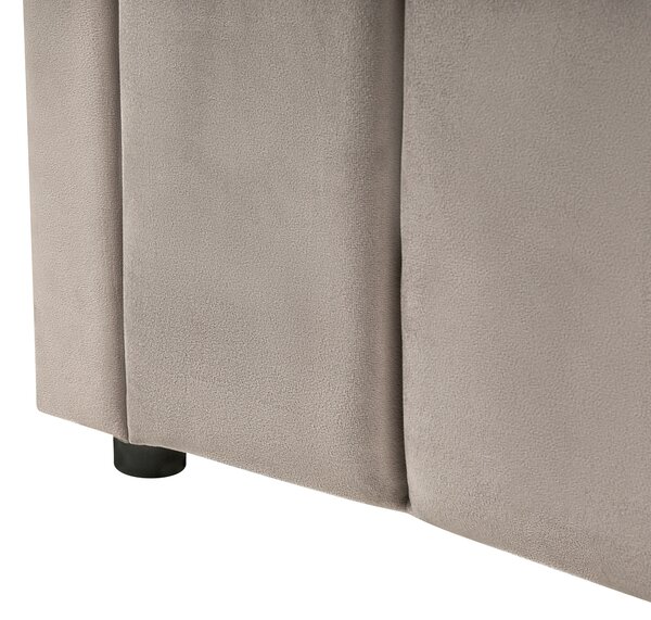 Denní postel Umělý samet LISIEUX 90 x 200 cm Taupe