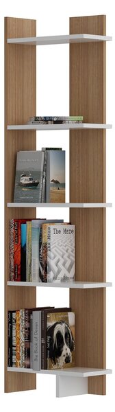 Regál Alexisa (teak + bílá). Akce -25%